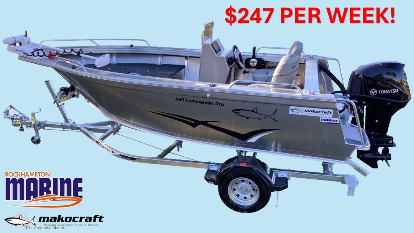 Makocraft 460 Commander Pro Side Console + Options B, M, T PACKAGE FROM ROCKHAMPTON MARINE!
