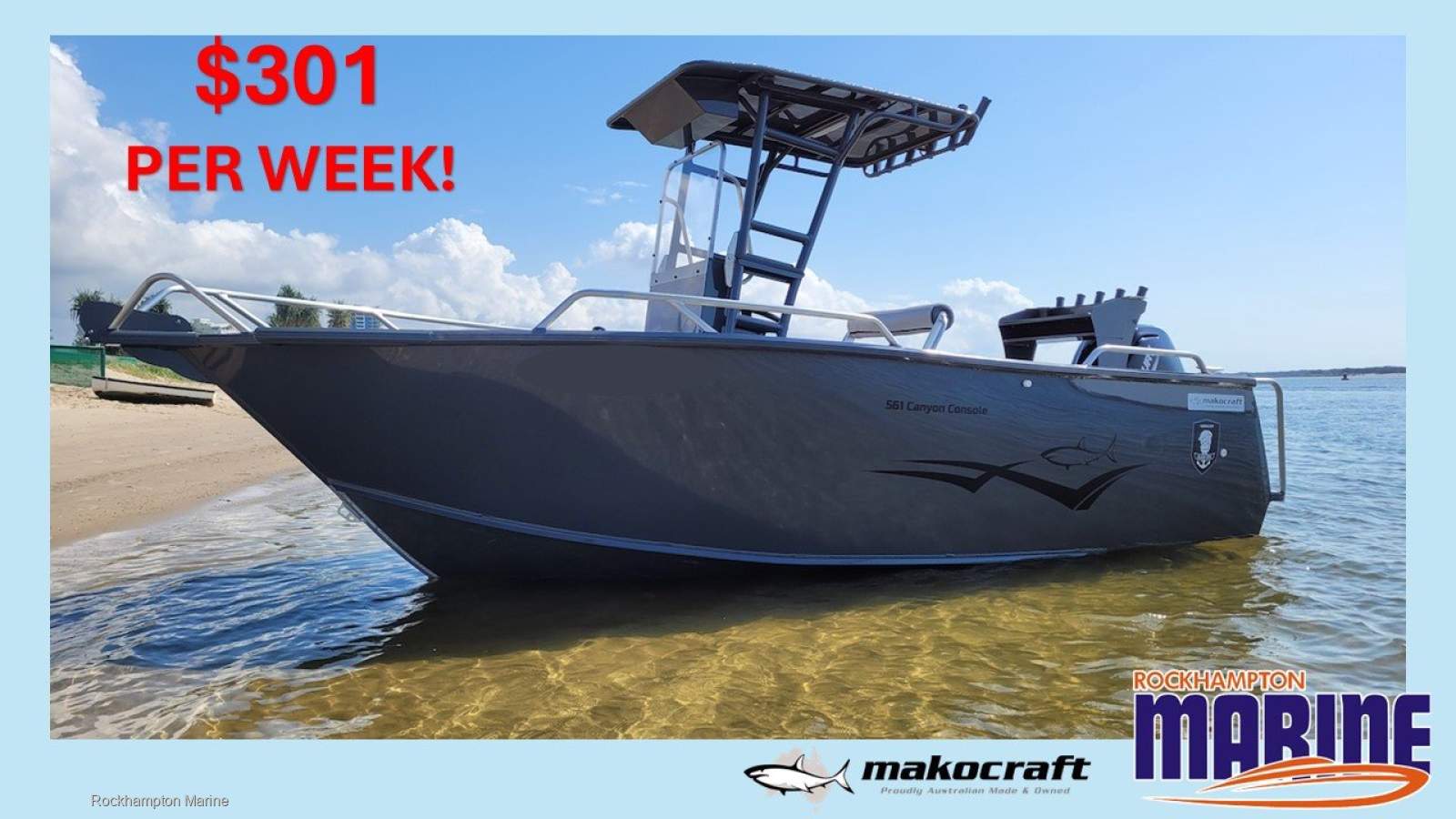 Makocraft 561 Canyon Console B, M, T PACKAGE FROM ROCKHAMPTON MARINE!!