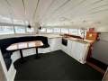 Lagoon 410 with extended transom and enclosed sugar scoops