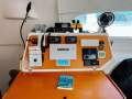 Lagoon 410 with extended transom and enclosed sugar scoops
