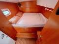 Lagoon 410 with extended transom and enclosed sugar scoops