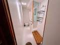 Lagoon 410 with extended transom and enclosed sugar scoops
