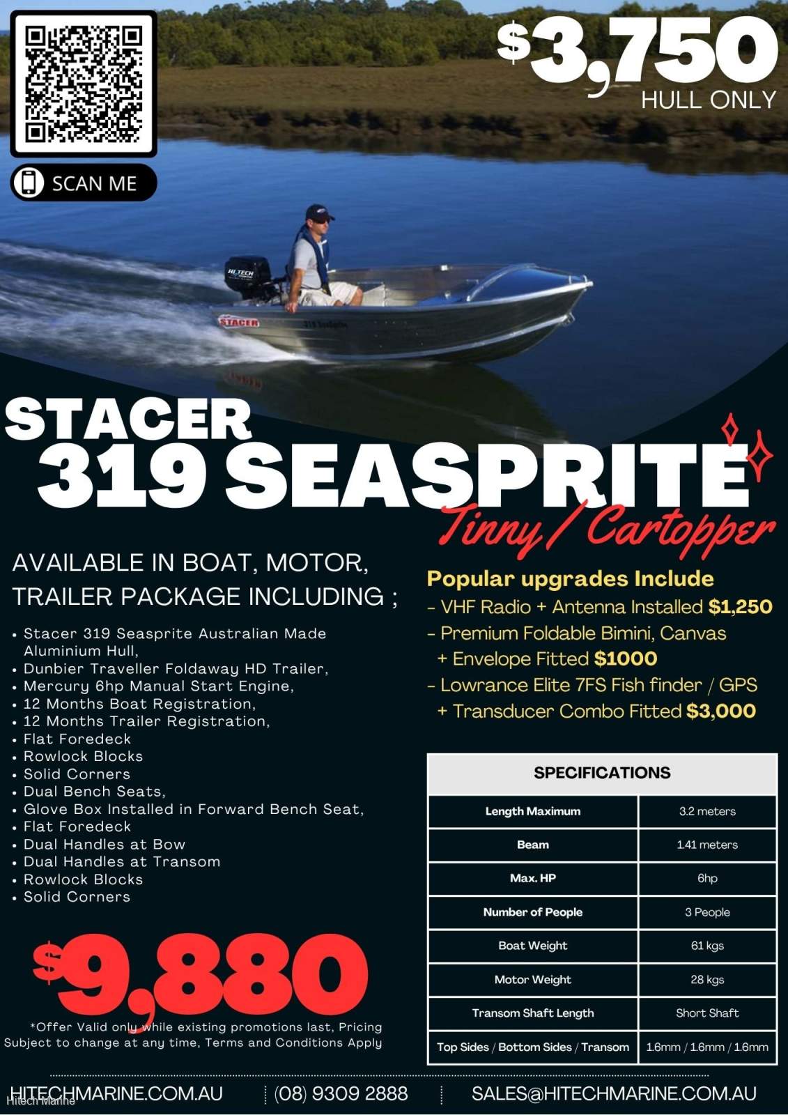 New Stacer 319 Seasprite Stacer 319 Seasprite Australian Aluminium Tinny:Stacer 319 Seasprite Australian Aluminium Tinny