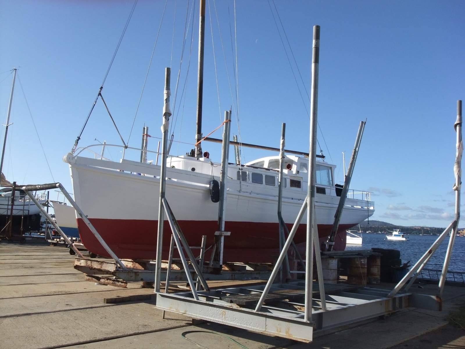 Vintage Huon Pine Motor Sailer