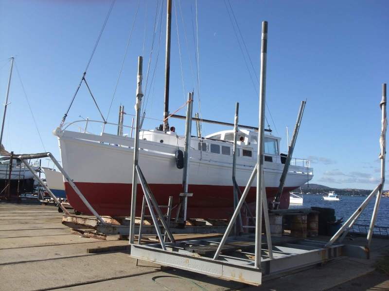 Vintage Huon Pine Motor Sailer