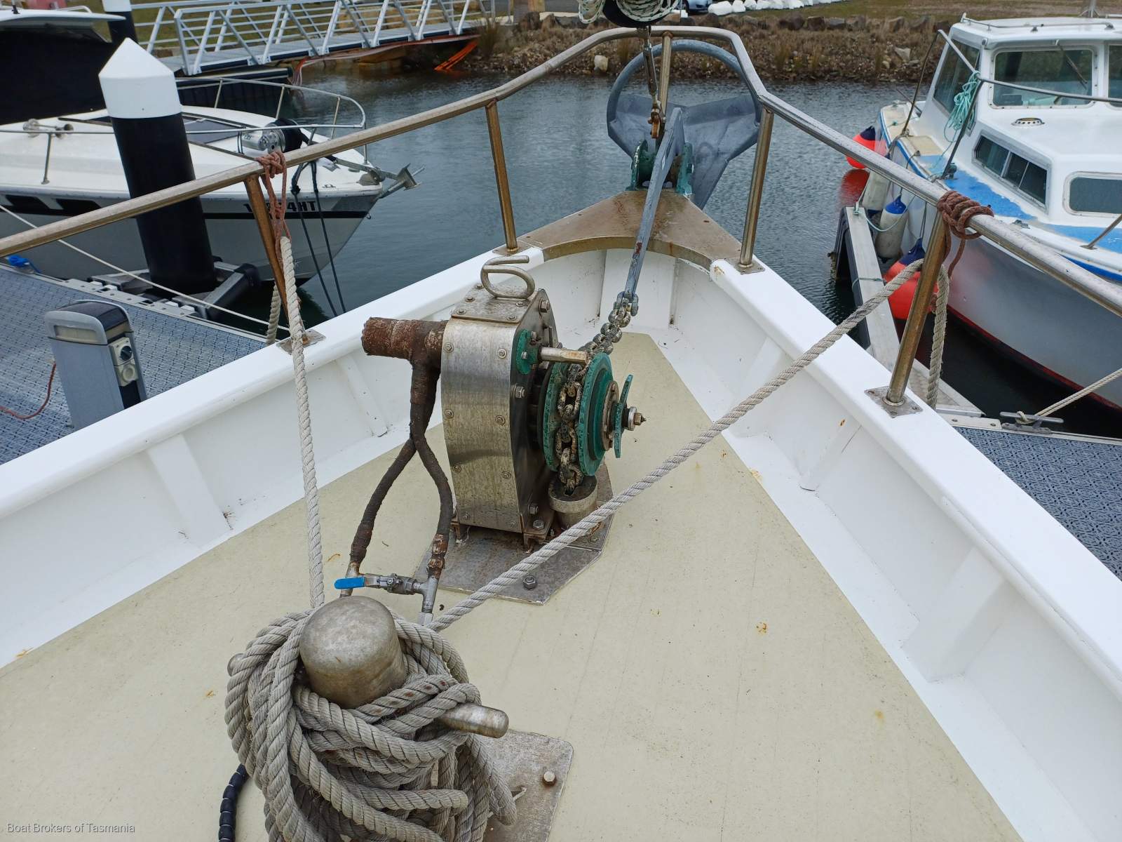 YIMBALA Huon Pine Tasmanian cray boat. In superb condition Boat Brokers of Tasmania