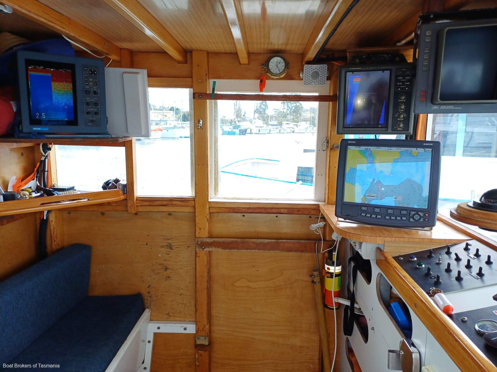 YIMBALA Huon Pine Tasmanian cray boat. In superb condition Boat Brokers of Tasmania