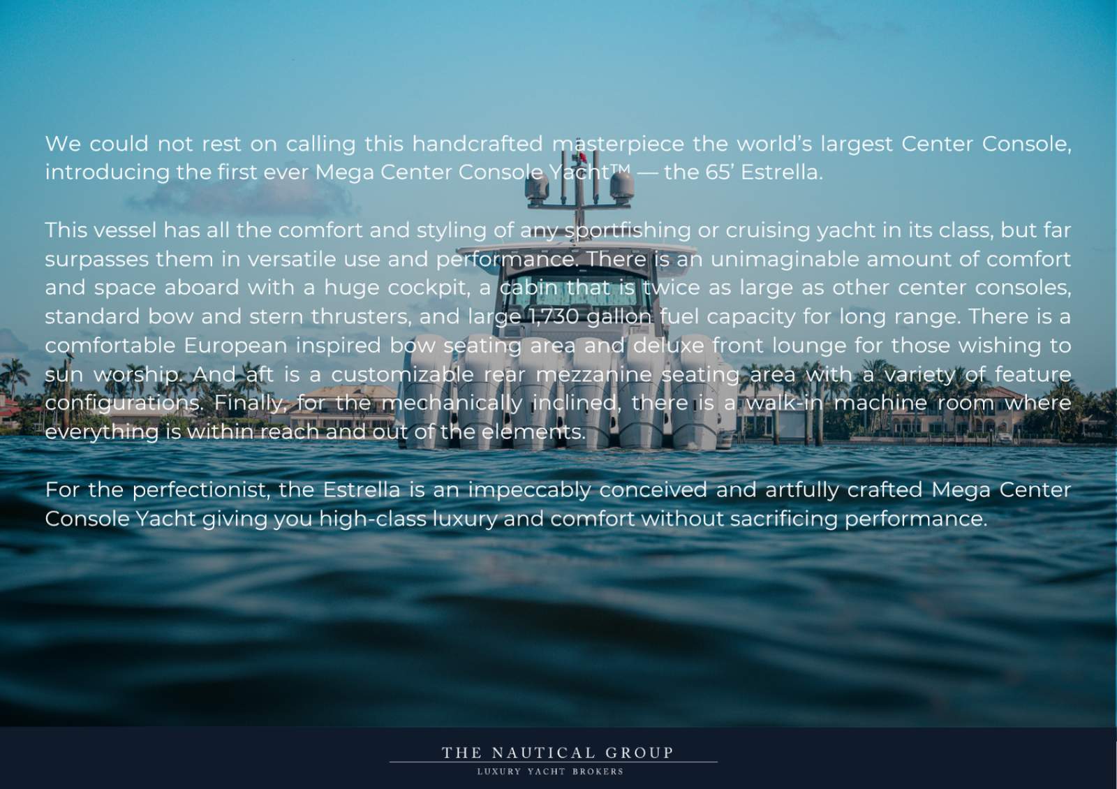 HCB Yachts 65 Estrella The Worlds Largest Center Console
