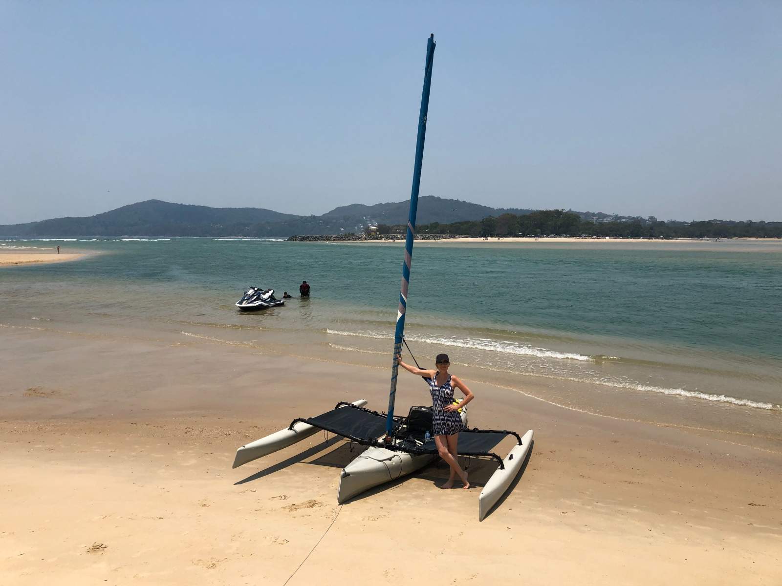 Hobie Tandem Island Kayak Outrigger & sailboat