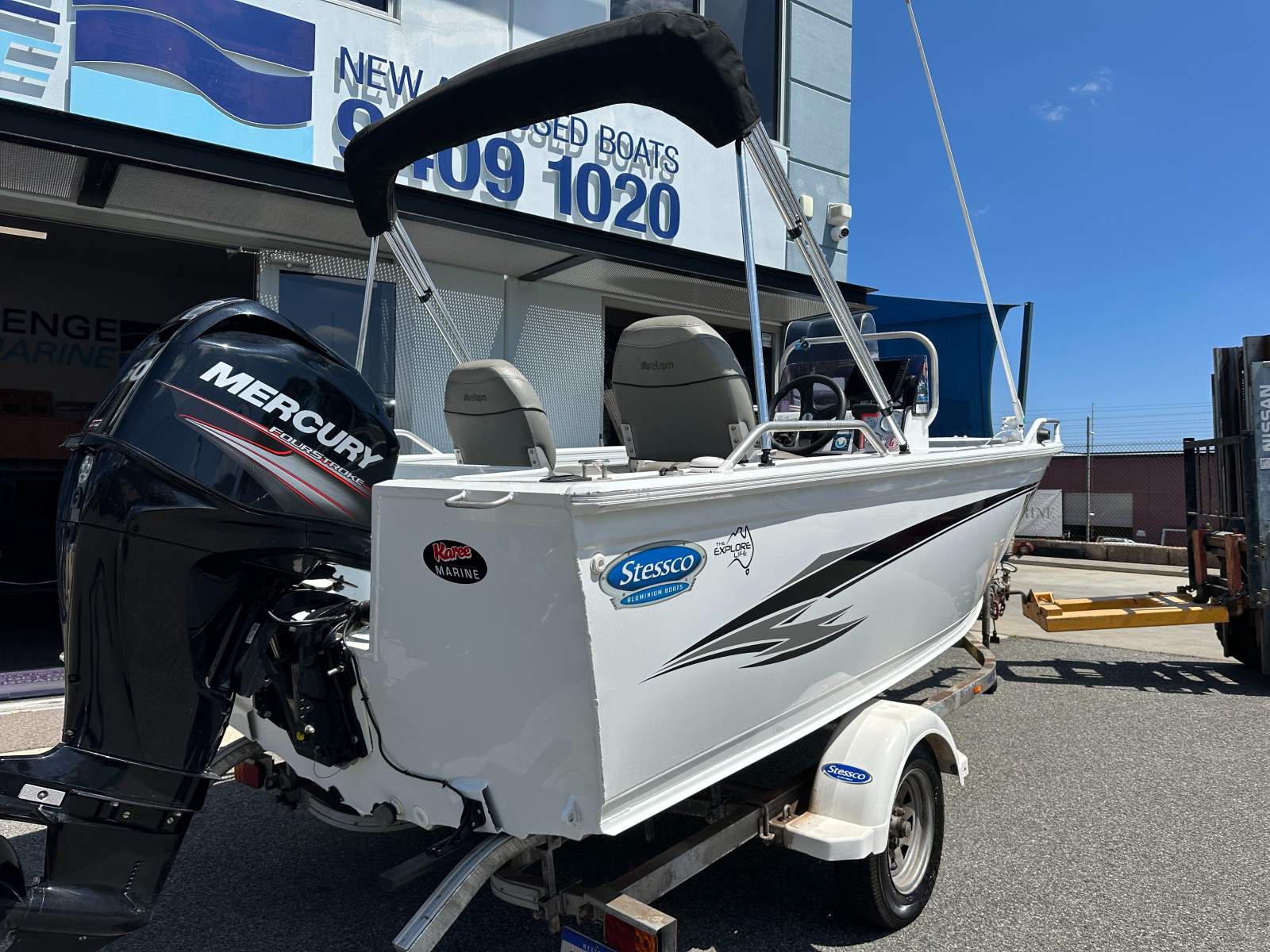 Stessco 465 Side Console with Mercury 60HP 4 Stroke