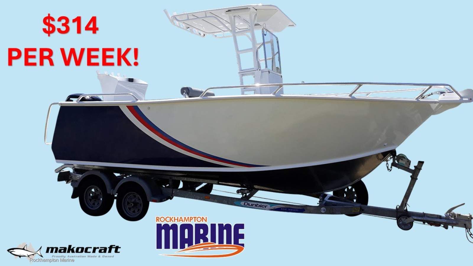 Makocraft 591 Canyon Console B, M, T PACKAGE FROM ROCKHAMPTON MARINE!!