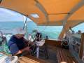 Roberts 370 Custom Cutter - Raised Saloon - Aluminium Built to Last:Gas bottles stowed under helm seat.