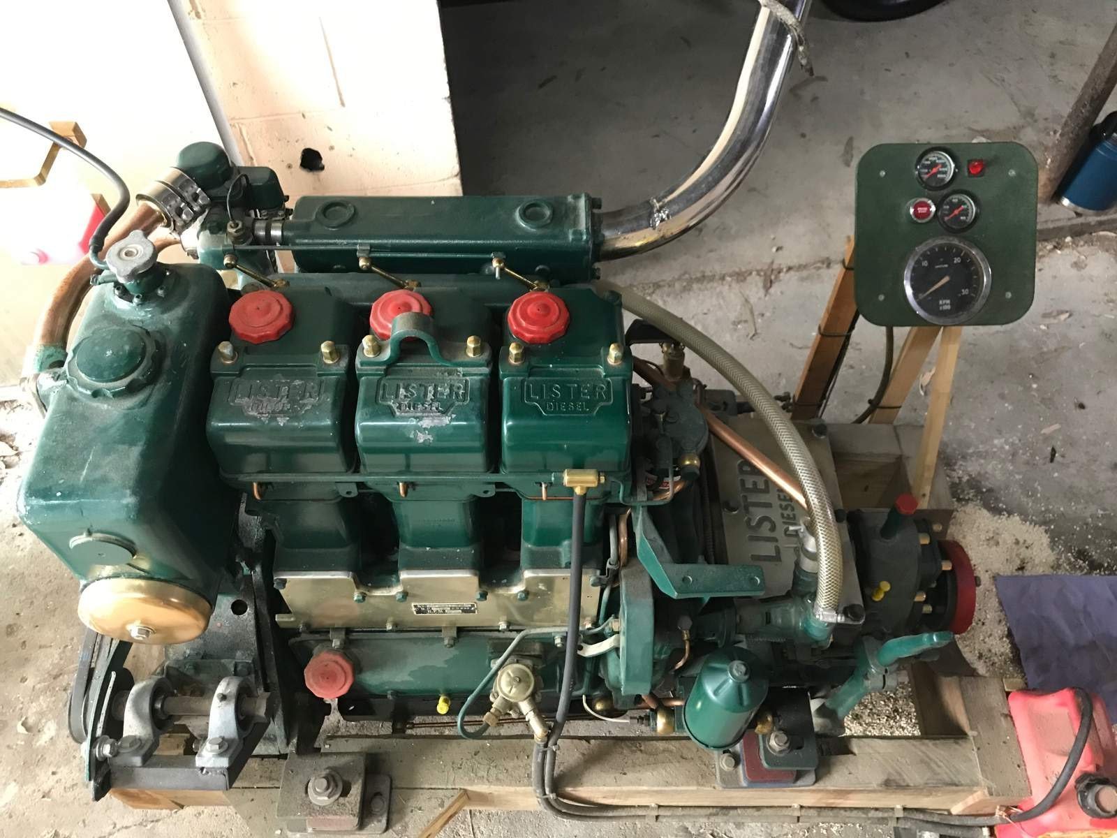 Lister HRW3 marine diesel engine, gearbox and spare for parts.