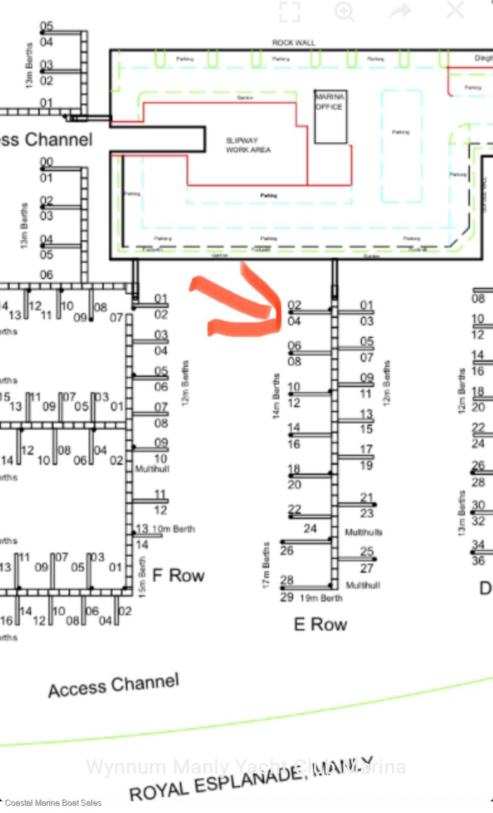 Very rare 14m marina berth - 14m x 4.6m Very rare 14m marina berth - 14m x 4.6m