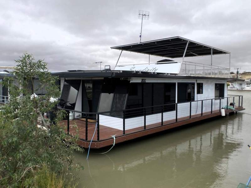"Serendipity" Modern Two Decked Off Grid Houseboat