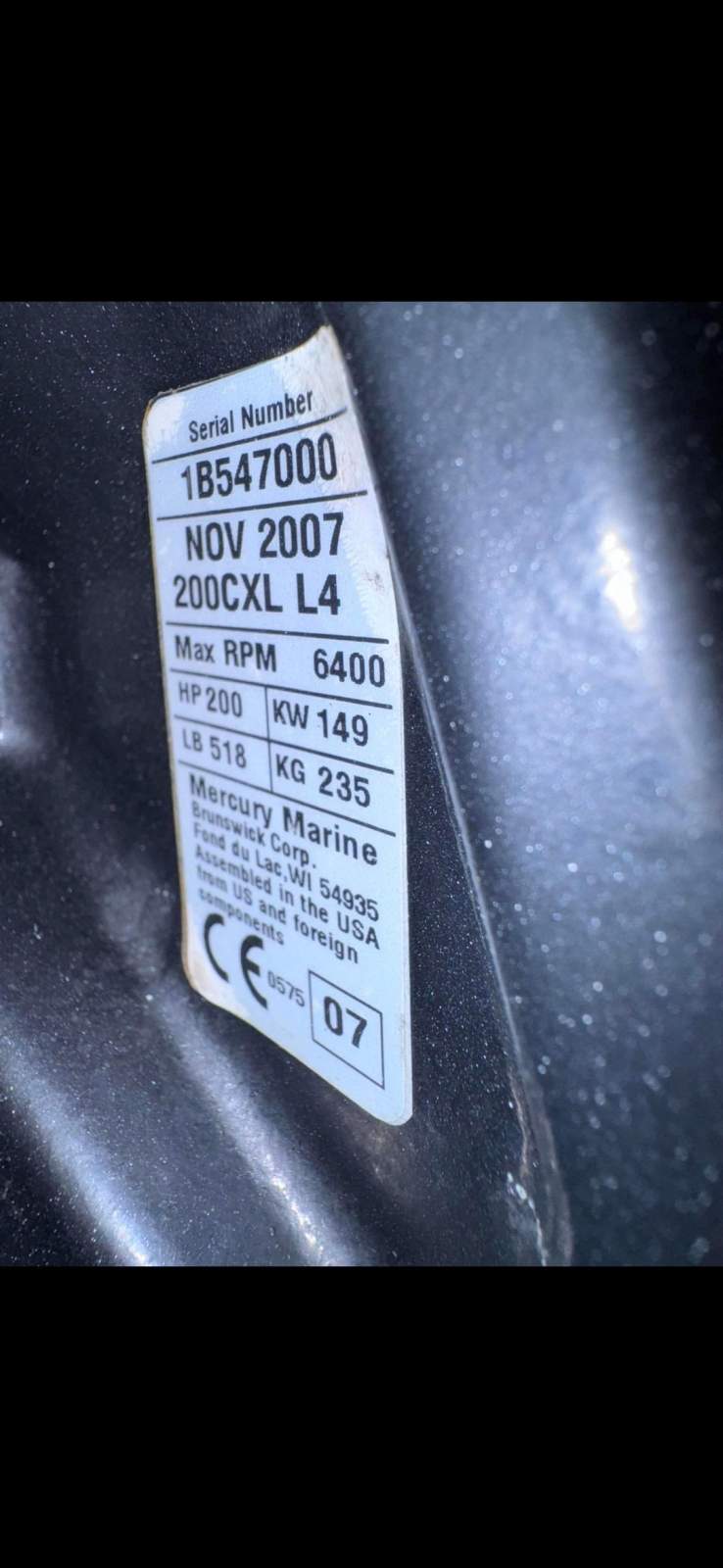 Mecury 200HP 4 STROKE