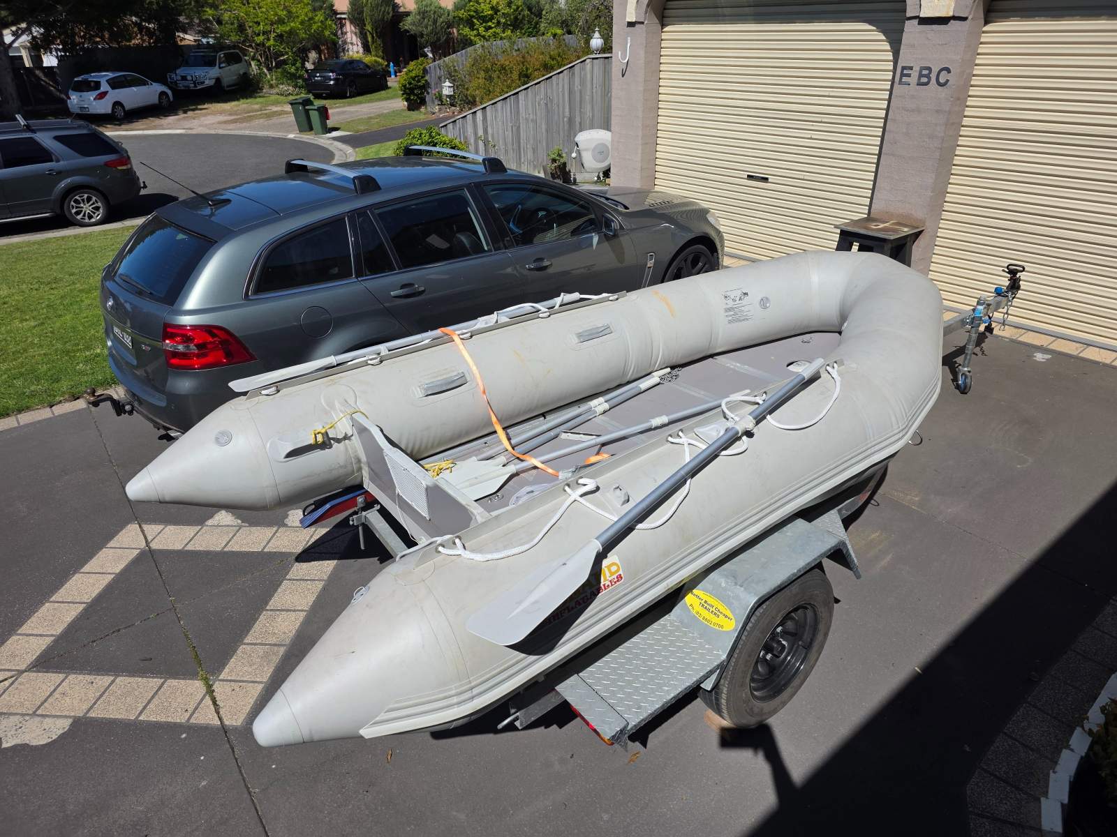 Island Inflatables Island Wood Floor 330 IW330 3.3m Wood Floor Inflatable with Trailer