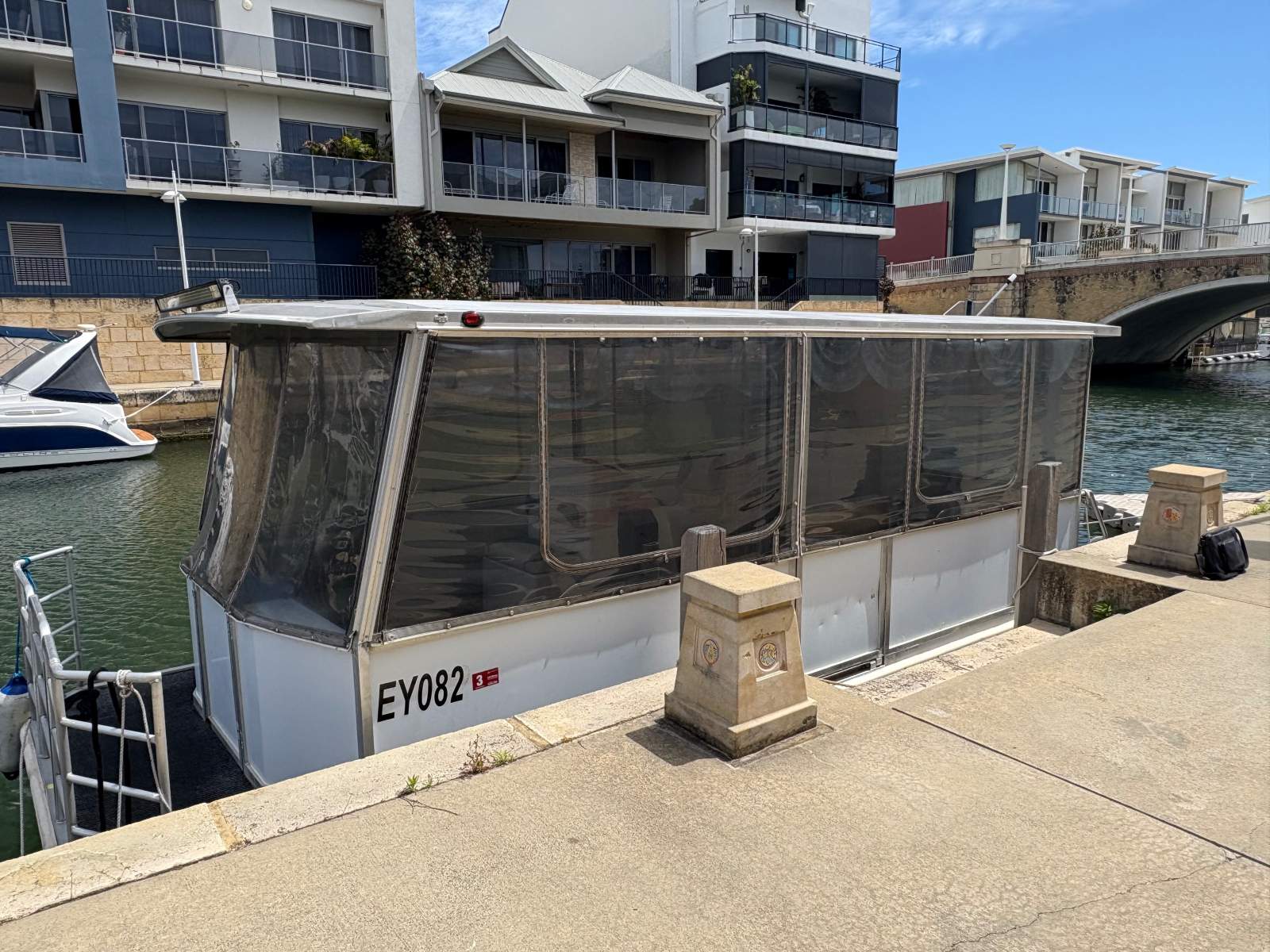 Bouvard Marine Pontoon Day Tripper Ex survey delightful family vessel with low hrs!