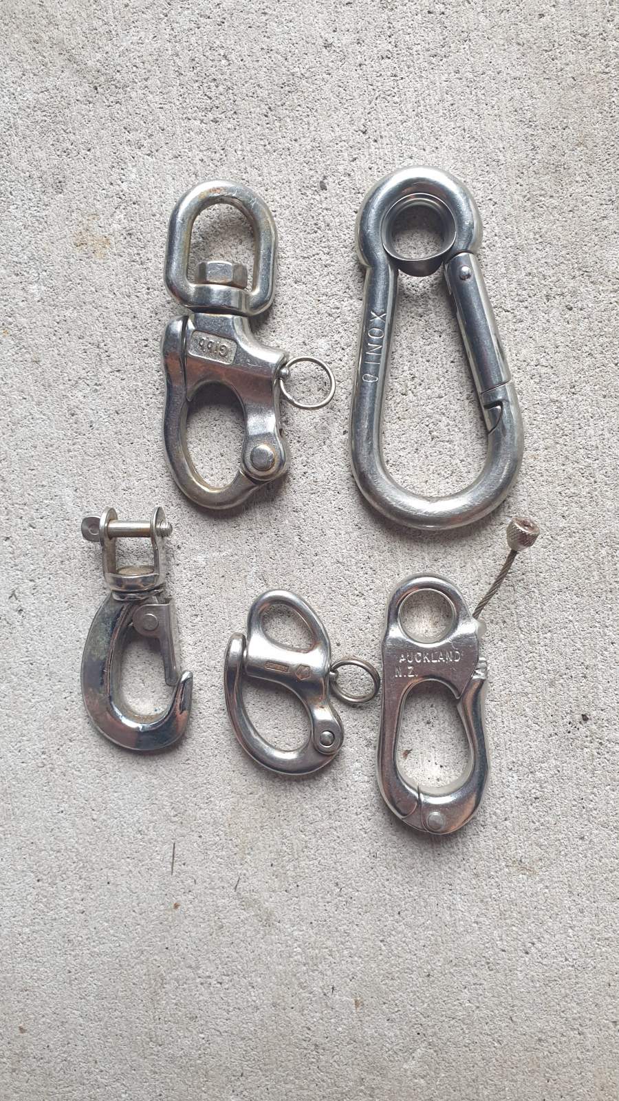 Shackles and small pully blocks