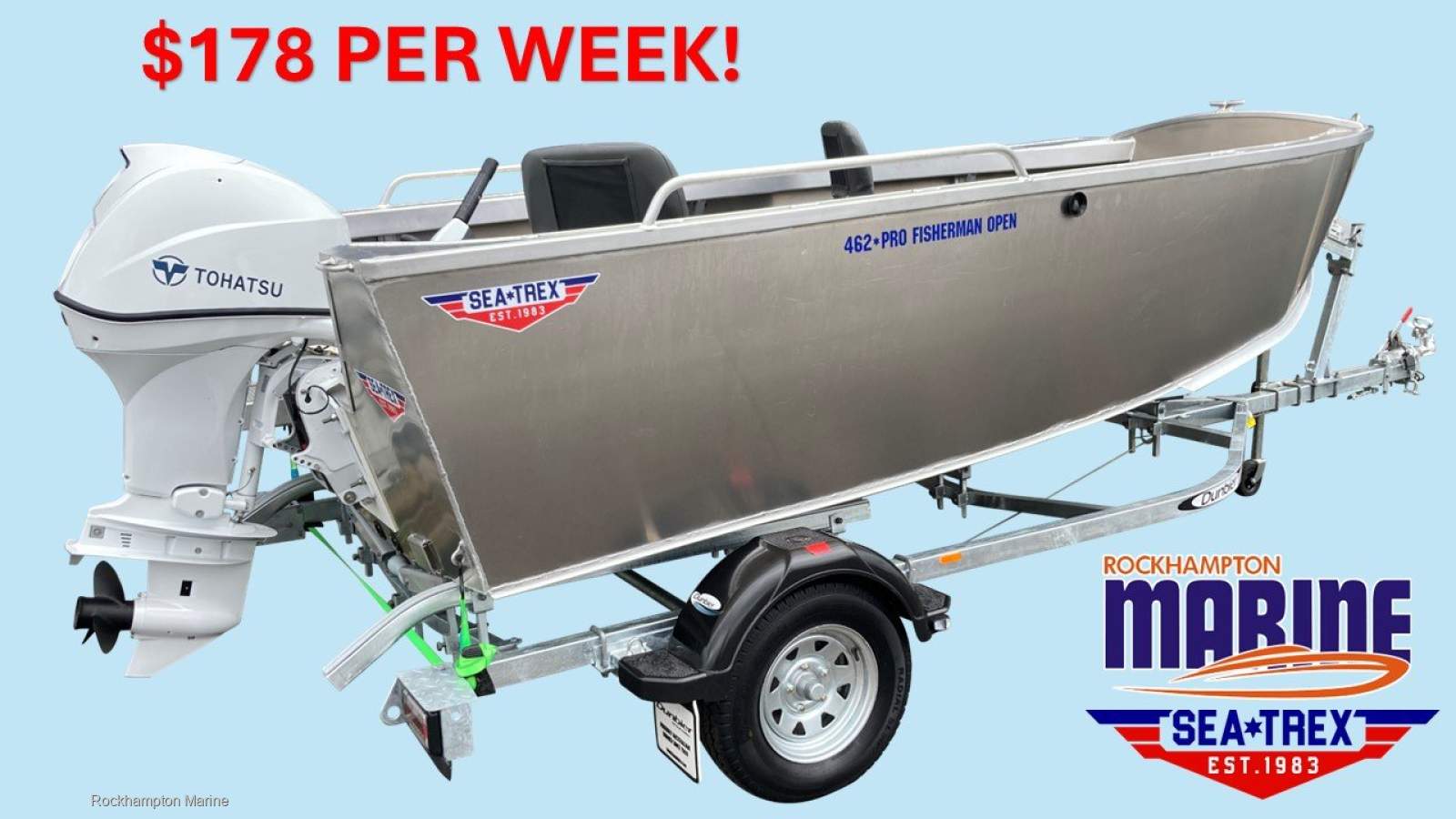 Sea-Trex 462 Pro Fisherman 3.0MM HT PLATE BOAT, TRAILER MOTOR PACKAGE!!