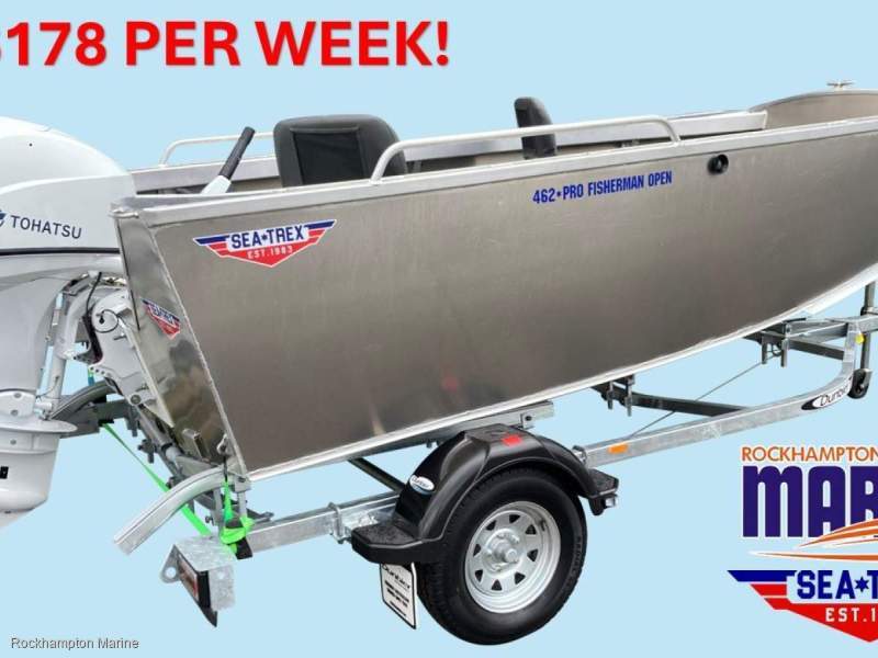 Sea-Trex 462 Pro Fisherman 3.0MM HT PLATE BOAT, TRAILER MOTOR PACKAGE!!