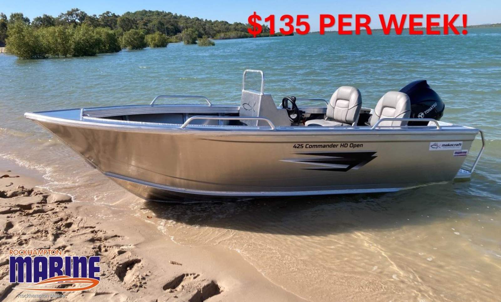 Makocraft Commander 425 Hd Open Side Console B, M, T PACKAGE FROM ROCKHAMPTON MARINE!!