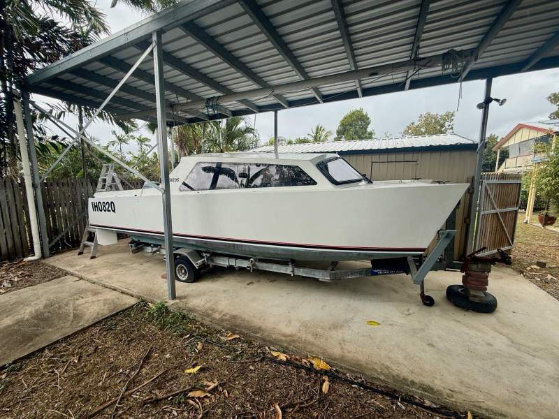 Jarcat Six sailing version on registered single axle trailer