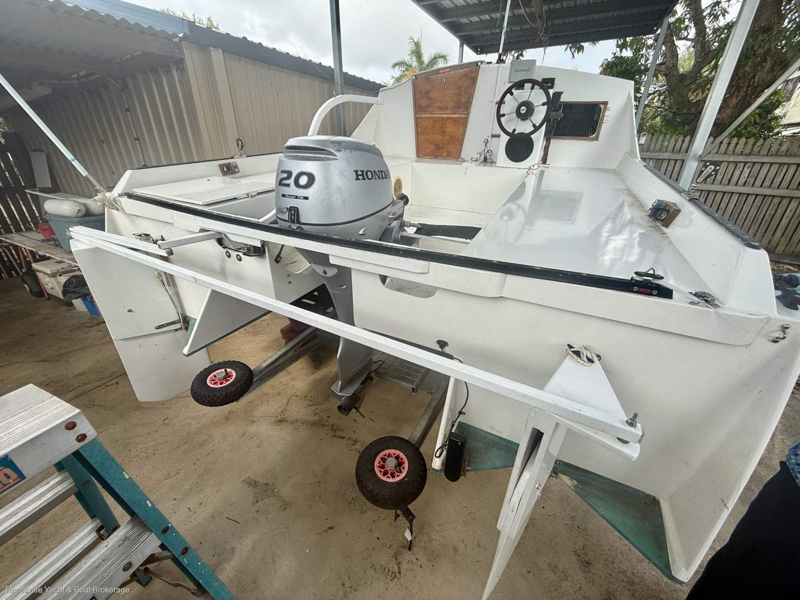 Jarcat Six sailing version on registered single axle trailer