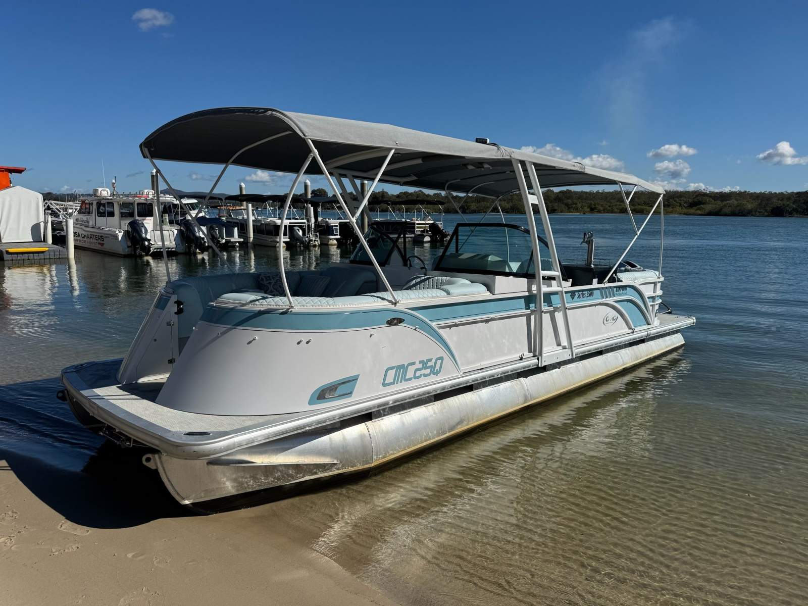 Custom 25ft CMC Pontoon Boat / Survey Hire & Drive