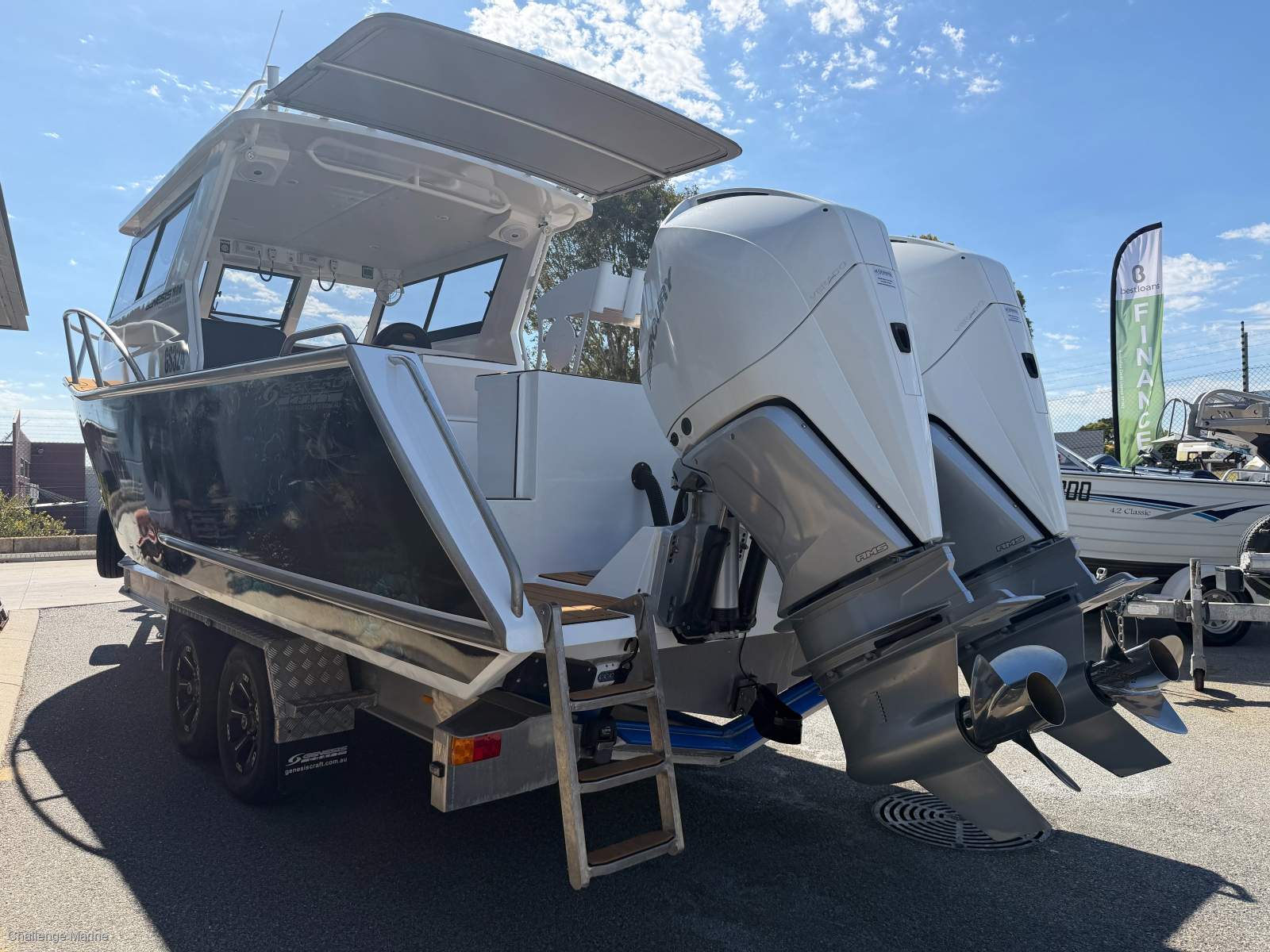 Genesis 760xl Hard Top Cuddy Cab - Twin 250 HP white Mercury 4 stroke low hours
