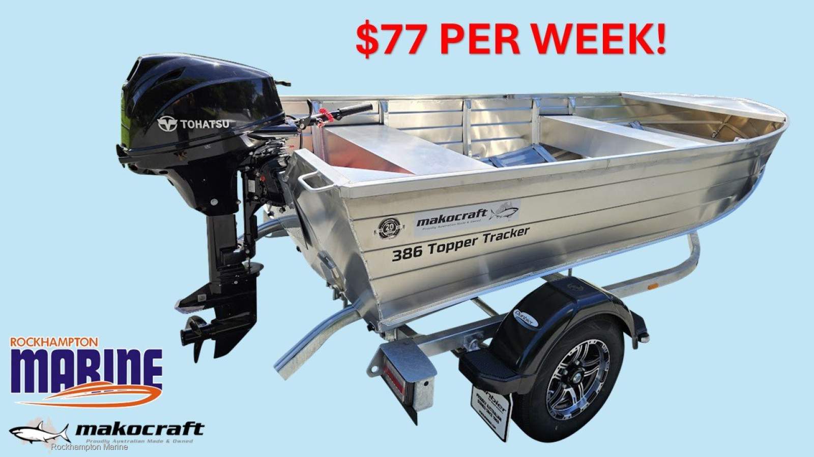 Makocraft 386 Topper Tracker B, M, T PACKAGE FROM ROCKHAMPTON MARINE!!