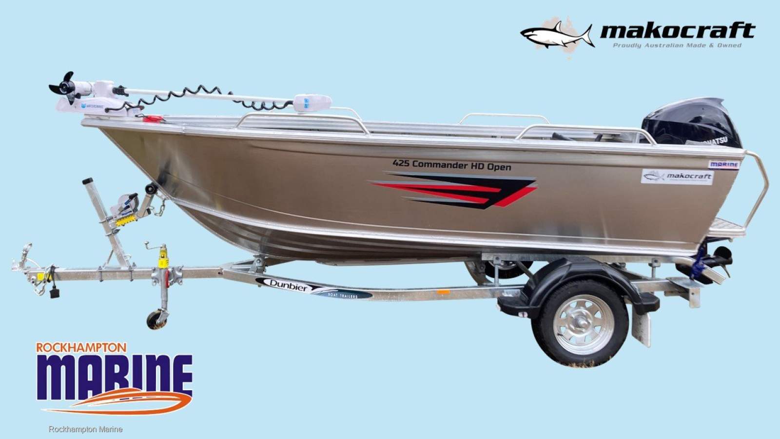 Makocraft 425 Commander HD Open + Options B, M, T PACKAGE FROM ROCKHAMPTON MARINE!