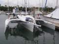 'Wavelength 780' trailerable trimaran:Final prep at pontoon