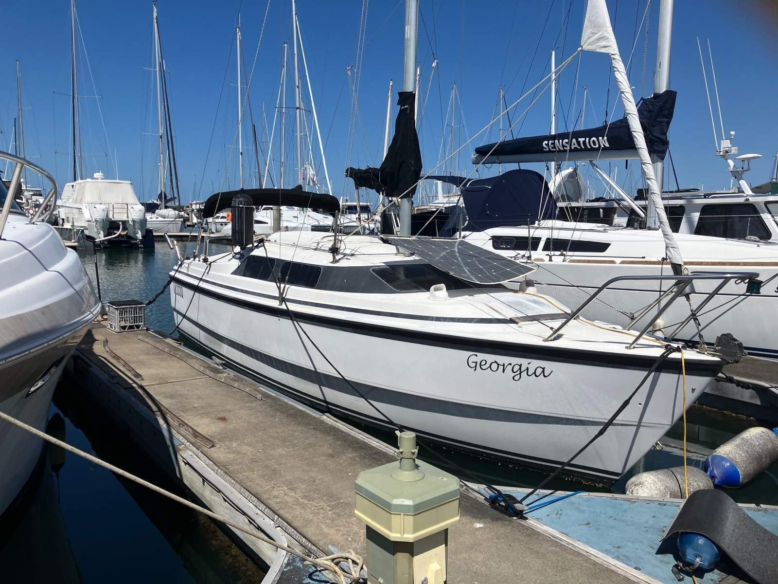 10m twin finger marina berth