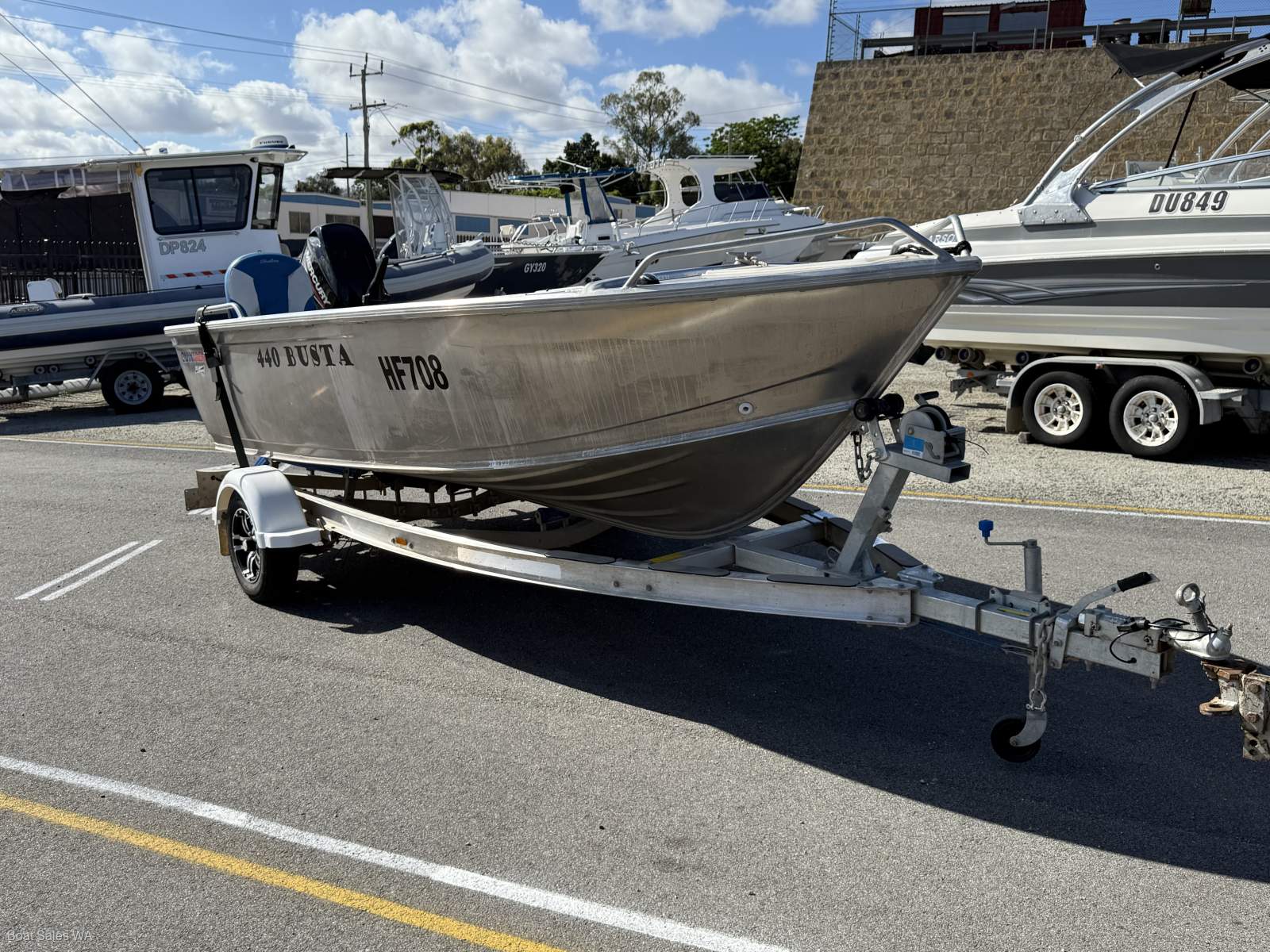 Quintrex 440 Busta 2025 model 152hrs old with service documents