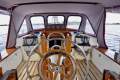 Adams 40CC Round bilge, Steel, Proven global cruiser:Cockpit looking forward