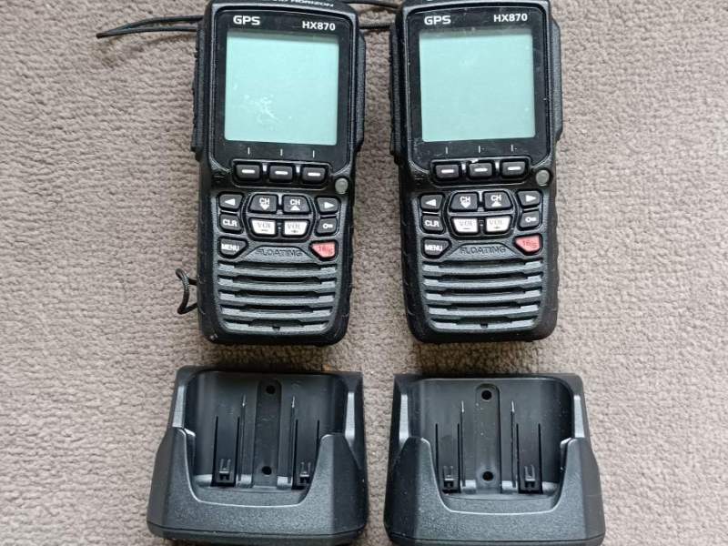 2 xStandard Horizon HX870 Handheld VHF marine radio