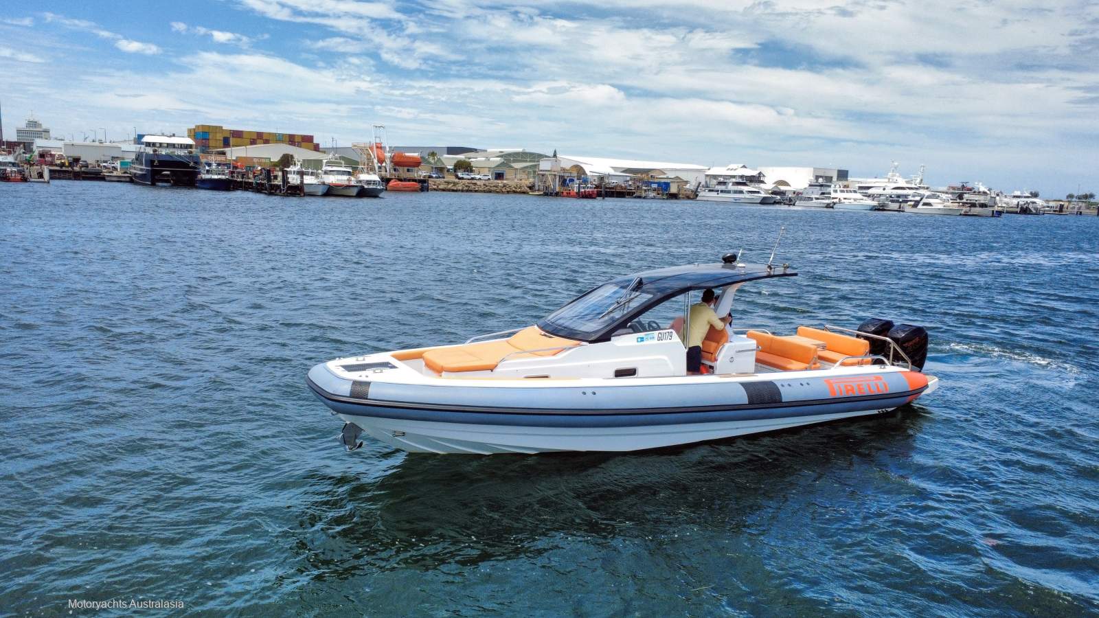 Pirelli TecnoRib 35 Twin 400hp Mercury - Circa 60 knots performance!