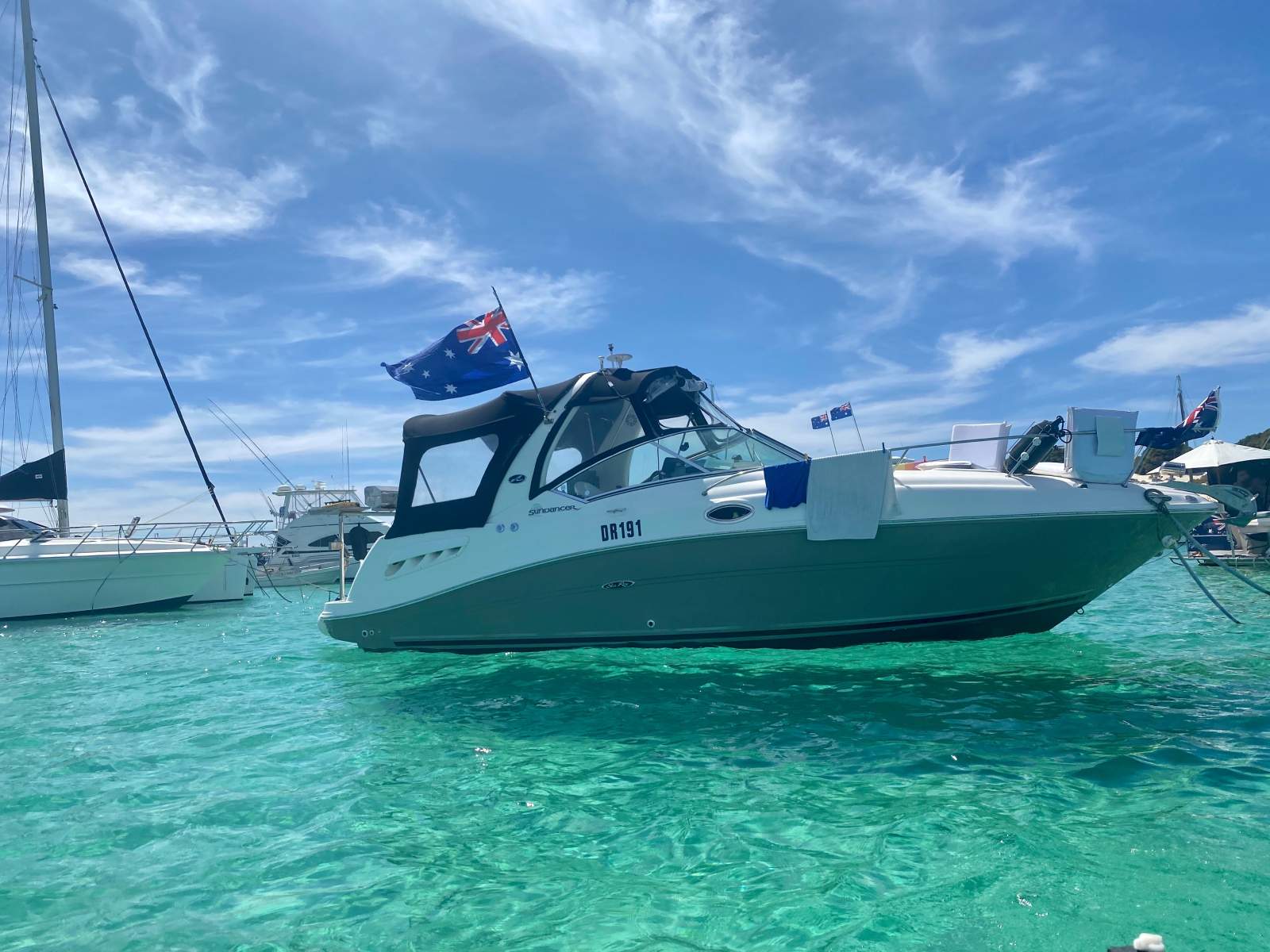 Sea Ray 275 Sundancer On custom trailer with Tender and 2 strk Outboard