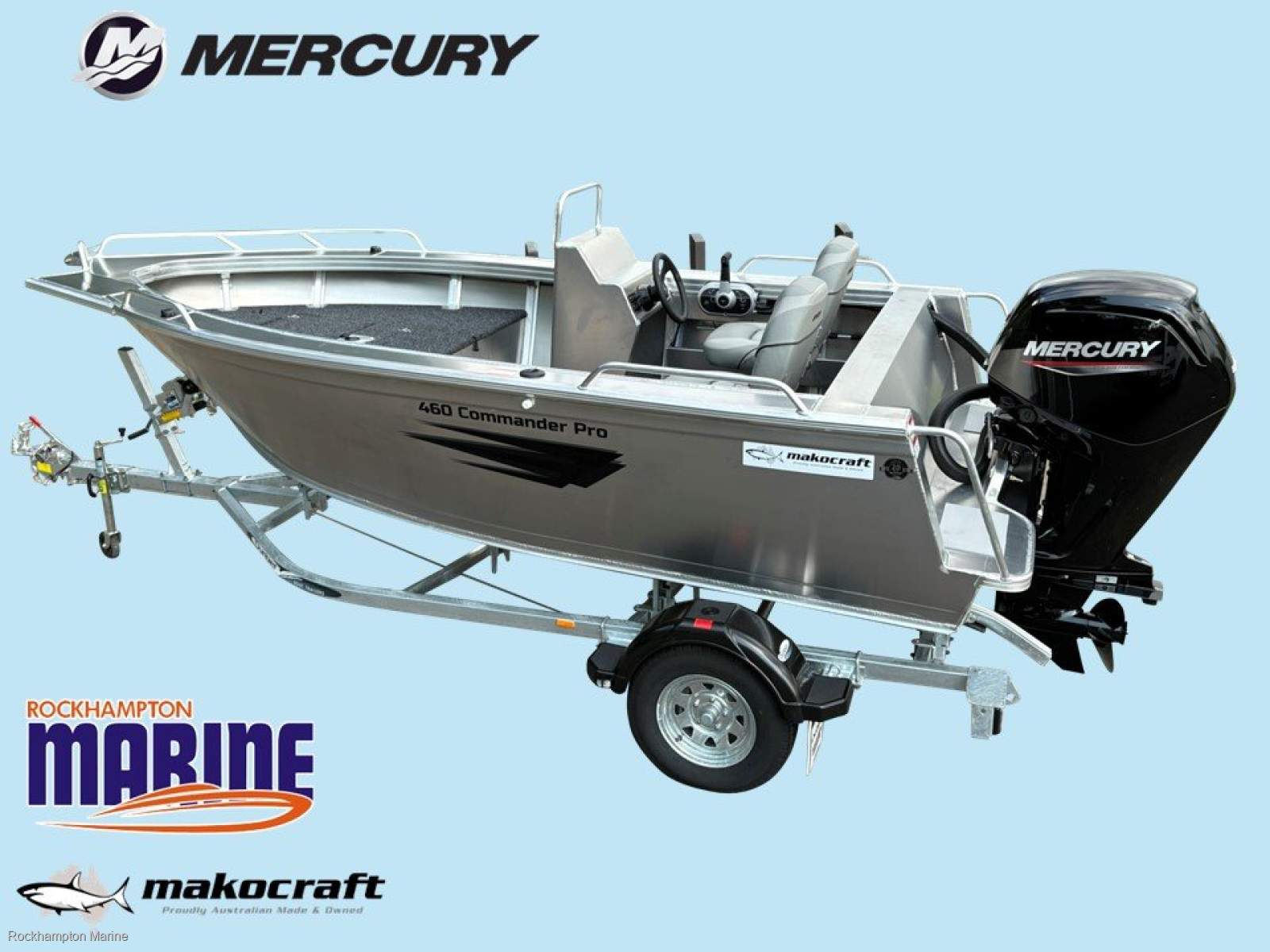 Makocraft 460 Commander Pro Side Console BOAT PACKAGE WITH MERCURY 75HP FOUR STROKE!!