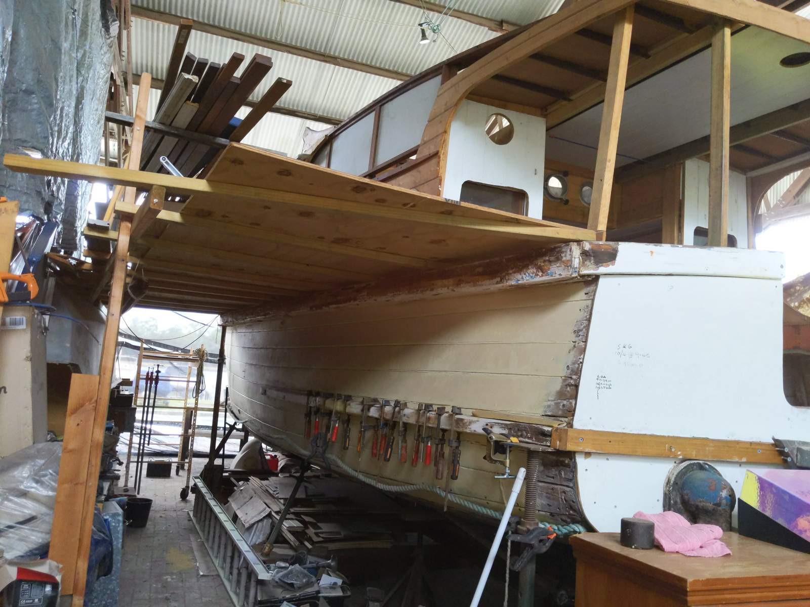 Wooden Boat project or amazing Tiny home.
