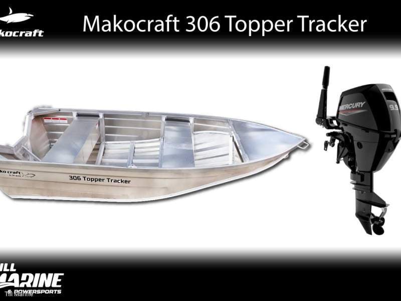 Makocraft 306 Topper Tracker incl NEW 9.9 Mercury Outboard