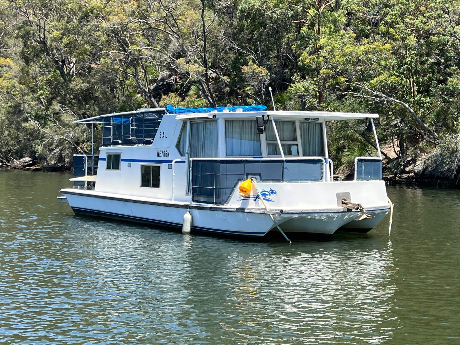 Fenwicks Houseboat 35 Sundeck River Cruiser - Cathedral Hull