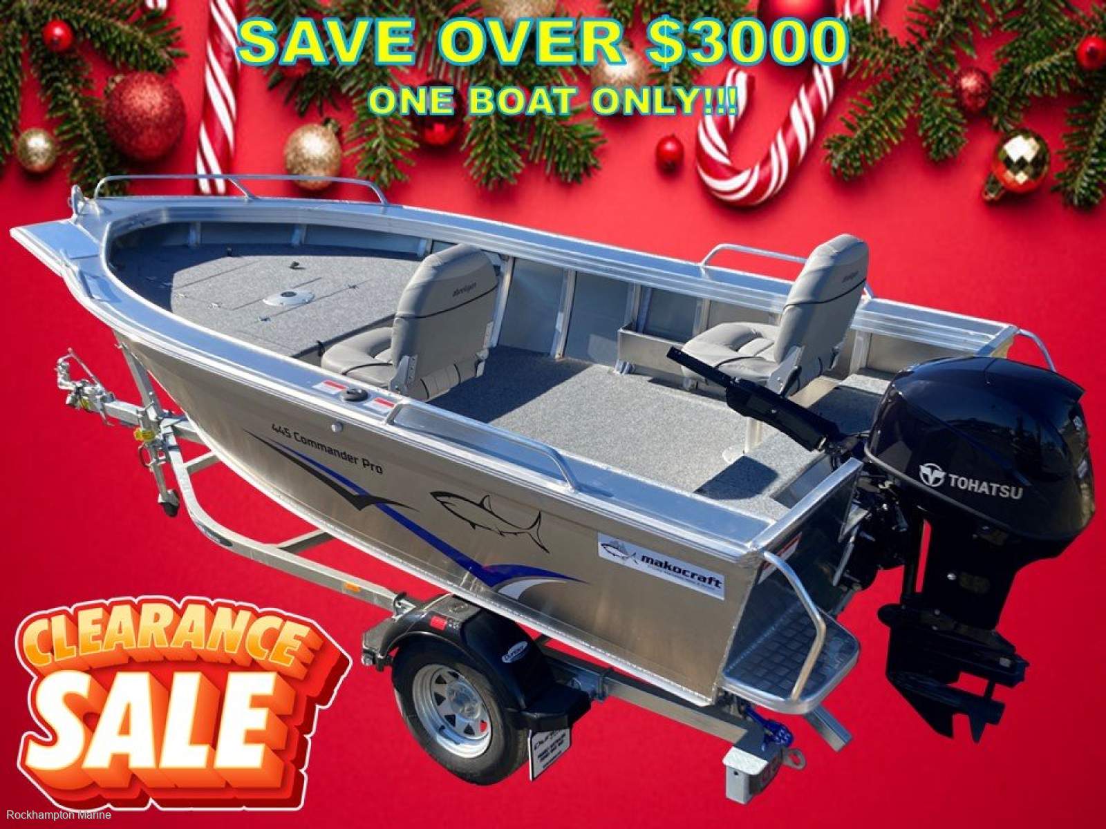 Makocraft 445 Commander Pro BOAT PACKAGE IN STOCK NOW! ONE ONLY AT THIS PRICE!
