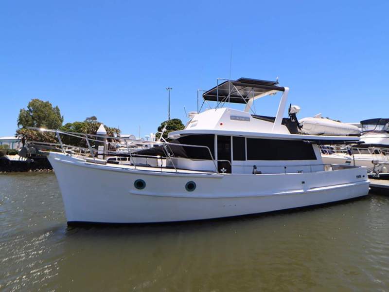 Botterill 41 Raised Deck Flybridge Cruiser Ex Navy work boat