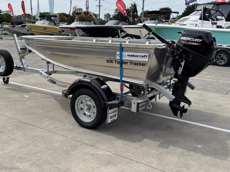 Makocraft 306 Topper Tracker Boat, 9.9hp Motor & Trailer