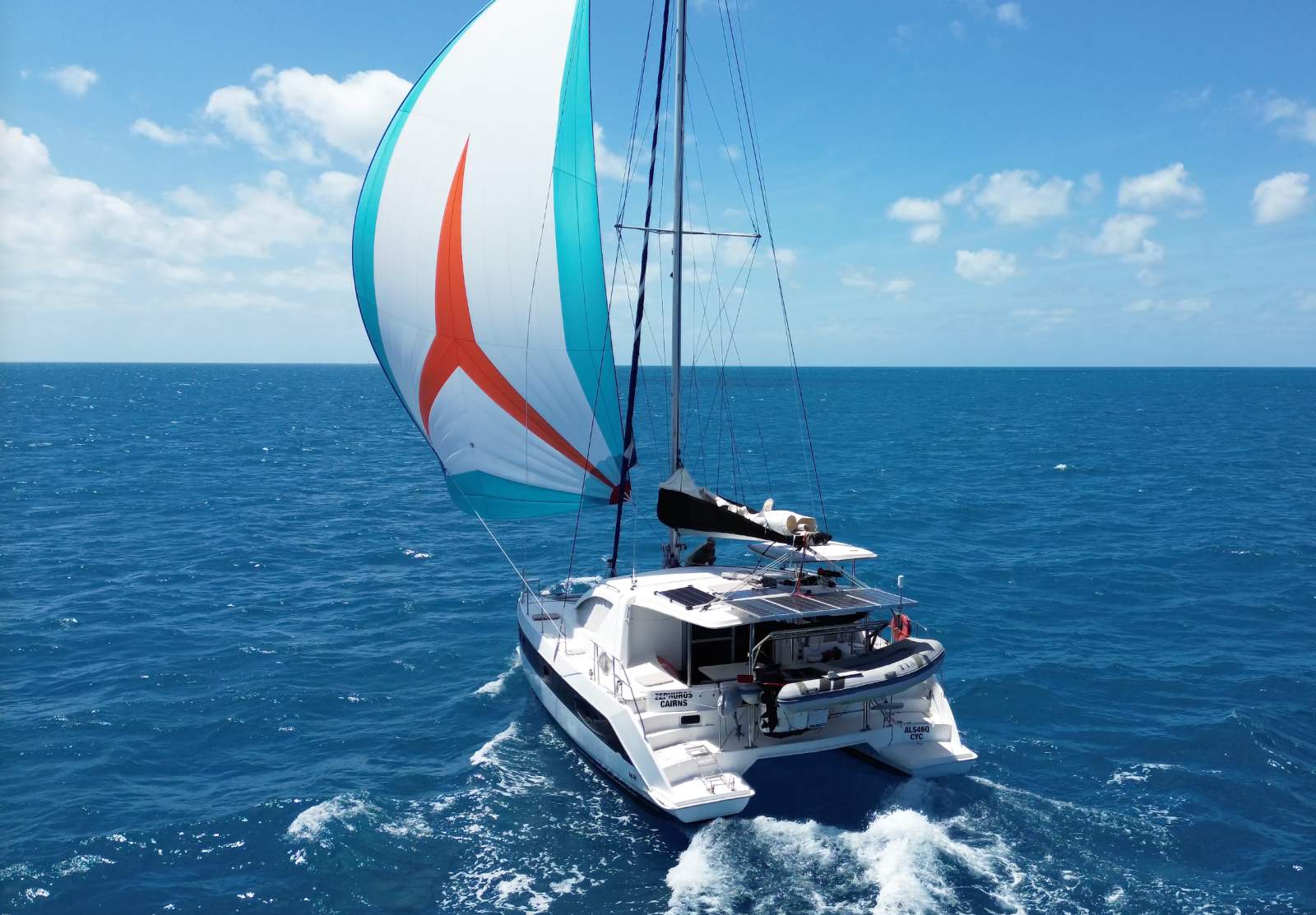 Leopard Catamarans L39pc 2012:Zephuros under spinnaker