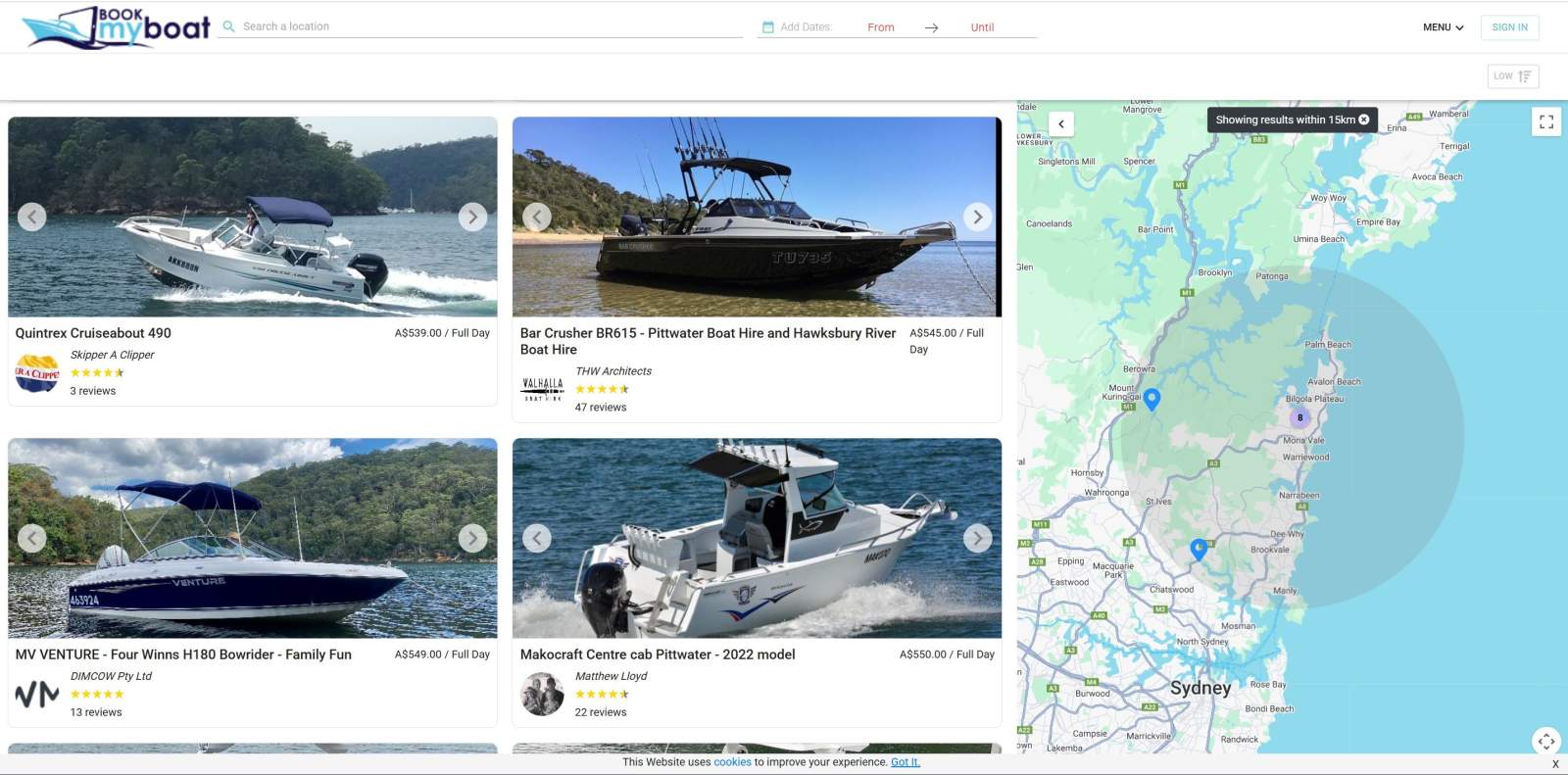 Book My Boat - online boat hire marketplace