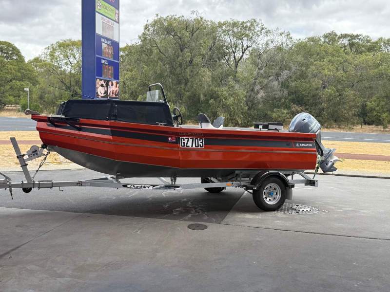 Senator 500SC 500 sc with bow motor mount with watersnake