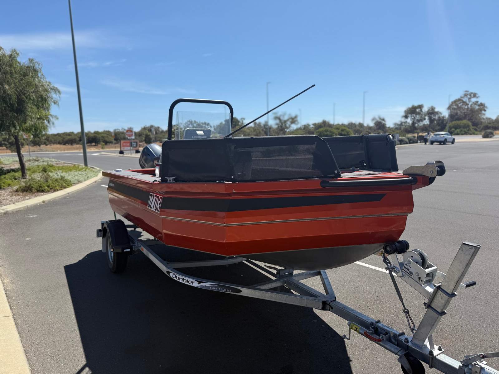 Senator 500SC 500 sc with bow motor mount with watersnake